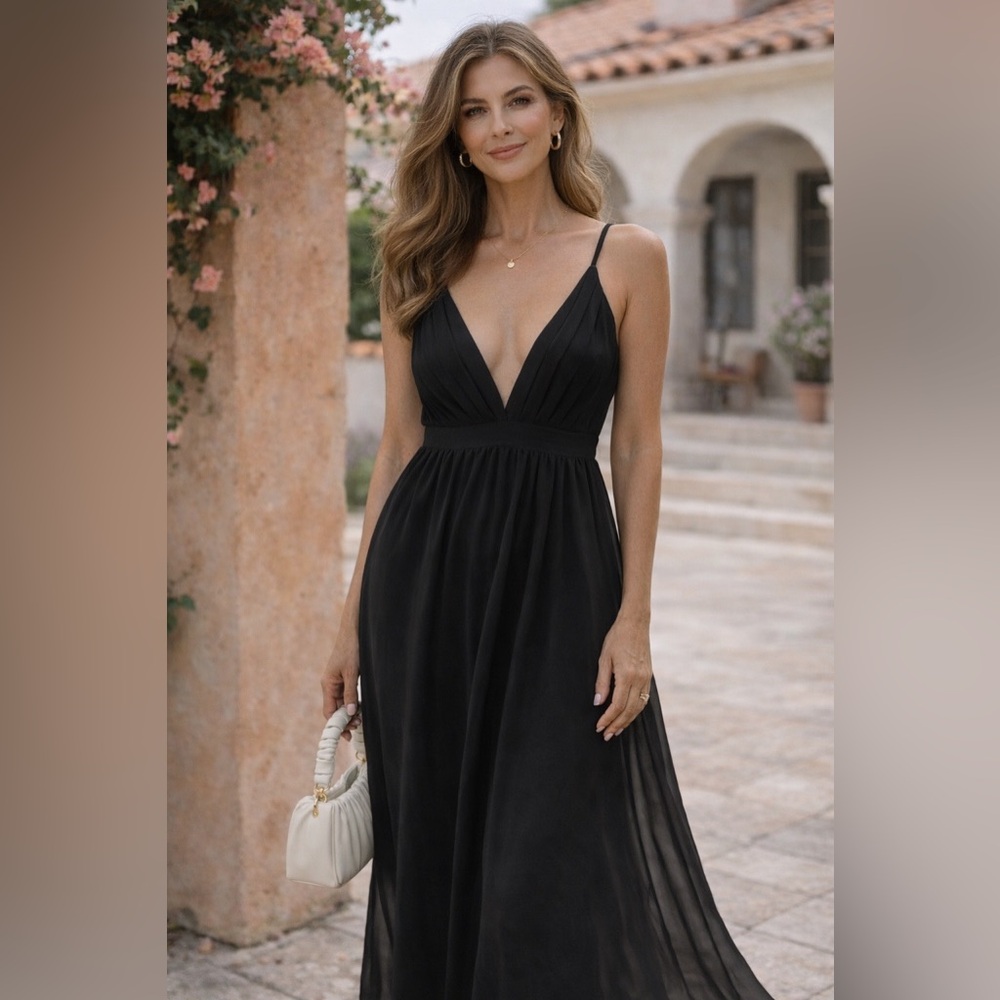 Forever 21 Strappy Maxi Dress –‎ Size Small | Crisscross Back | Fully Lined